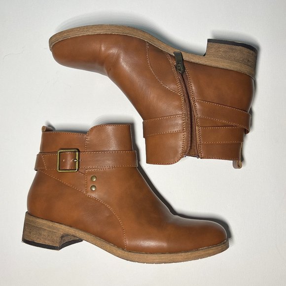 Brown leather ankle boots - Picture 1 of 7